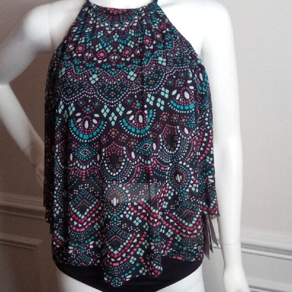 Women's 2pc.COCO REEF Halter Neck Swimsuit, 36D Top, Medium High Waist Bottom - Picture 1 of 16